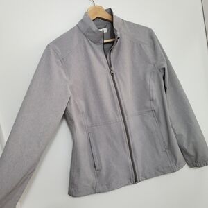 Greg Norman Medium Golf Jacket Grey Spring Windbreaker Zip Up Coat Lightweight